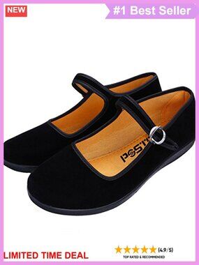 Mary Jane Ballet Flats Womens Velvet Flat Shoes Ballerina Adjustable Strap
